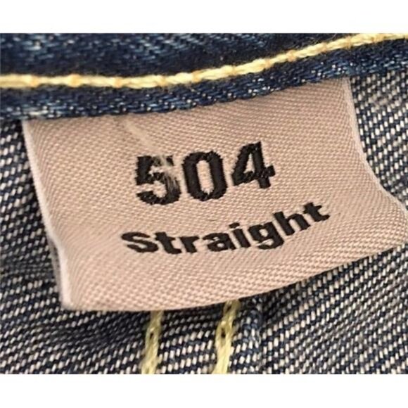 Y2K Levi's 504 Straight Dark Wash 100% Cotton Women's 30" Waist X 31" Lenght - Picture 6 of 7